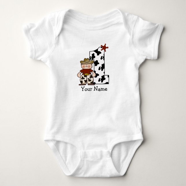 Cowboy First birthday Shirt (Front)