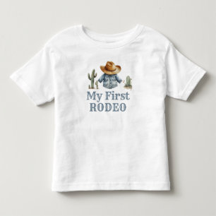 Cowboy First Rodeo Birthday Boy Toddler T-Shirt