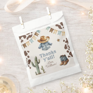 Cowboy First Rodeo birthday Wild West Thank you Favour Bags