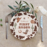 Cowboy First Rodeo Wild west Birthday party Paper Plate<br><div class="desc">Cowboy First Rodeo Wild west Birthday party Paper Plates
Matching items available.</div>