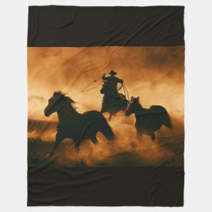 cowboy fleece blanket
