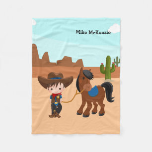 Cowboy Fleece Blanket