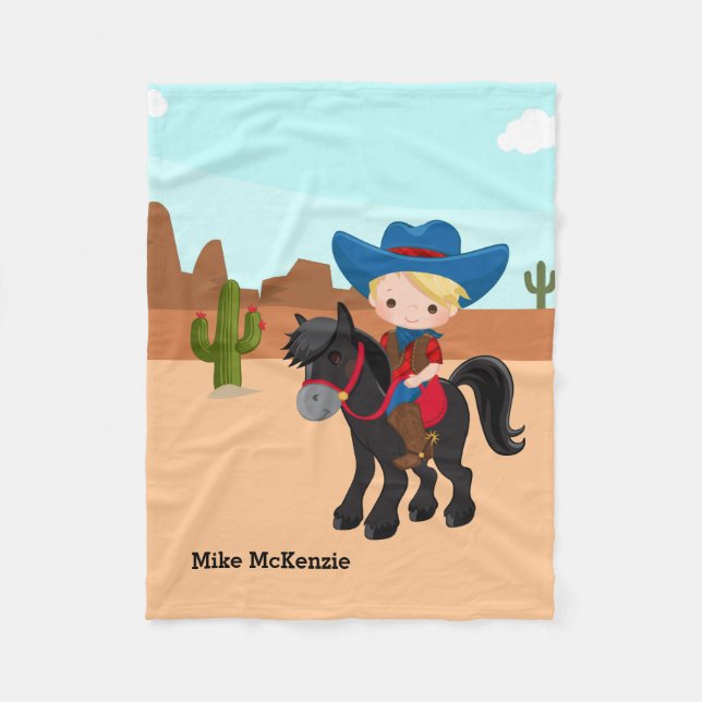 Cowboy Fleece Blanket (Front)