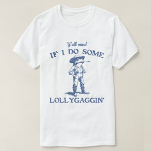 Cowboy Frog Lollygaggin Funny Design T-Shirt