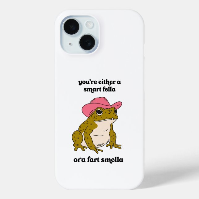  Cowboy Frog Meme Smart Fella or Fart Smella  Case-Mate iPhone Case (Back)
