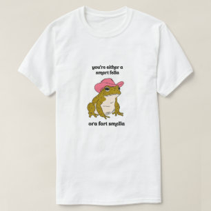  Cowboy Frog Meme Smart Fella or Fart Smella  T-Shirt