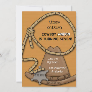 Cowboy Gear Invitation