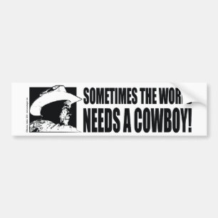 Cowboy George W Bush Bumper Sticker