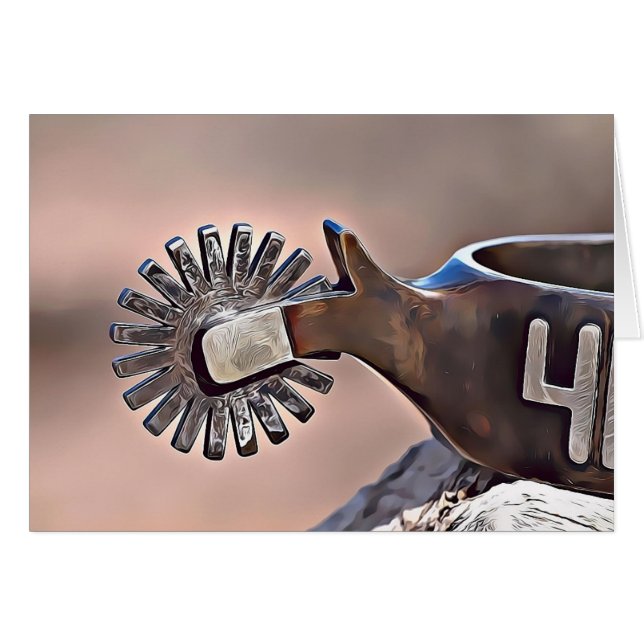 Cowboy Get Well Spur Card (Front Horizontal)