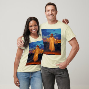 Cowboy Ghost at Sunset Design T-Shirt