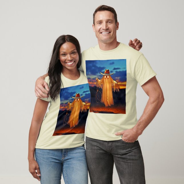 Cowboy Ghost at Sunset Design T-Shirt (Unisex)