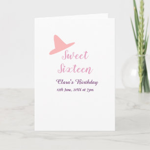 cowboy girl sweet 16th birthday pink purple name m card