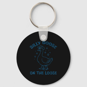 Cowboy Goose Silly On The Loose Funny Animal Men W Key Ring