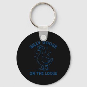 Cowboy Goose Silly On The Loose Funny Animal Men W Key Ring