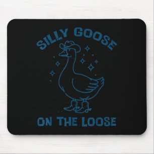 Cowboy Goose Silly On The Loose Funny Animal Men W Mouse Mat