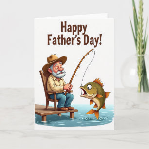 Cowboy Grandads Day Fishing Card
