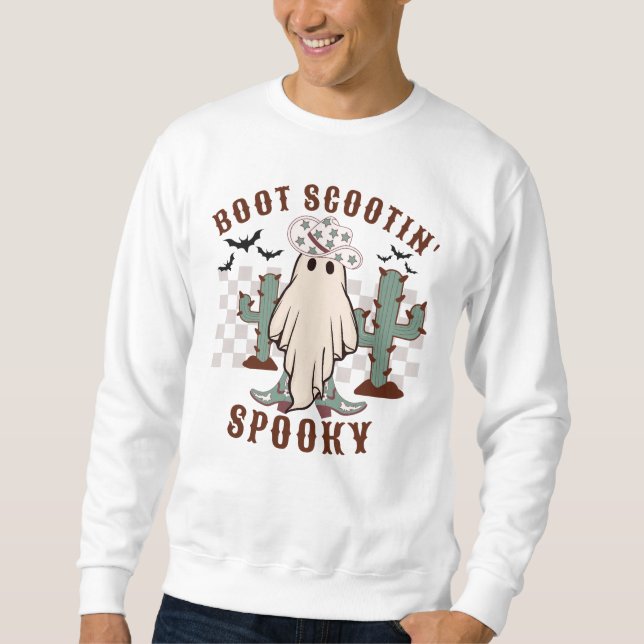 Cowboy Halloween Boot Scootin Spooky Sweatshirt (Front)