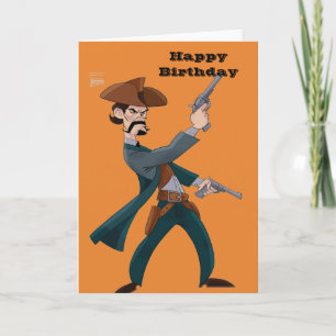 Cowboy Happy Birthday Greetings Card
