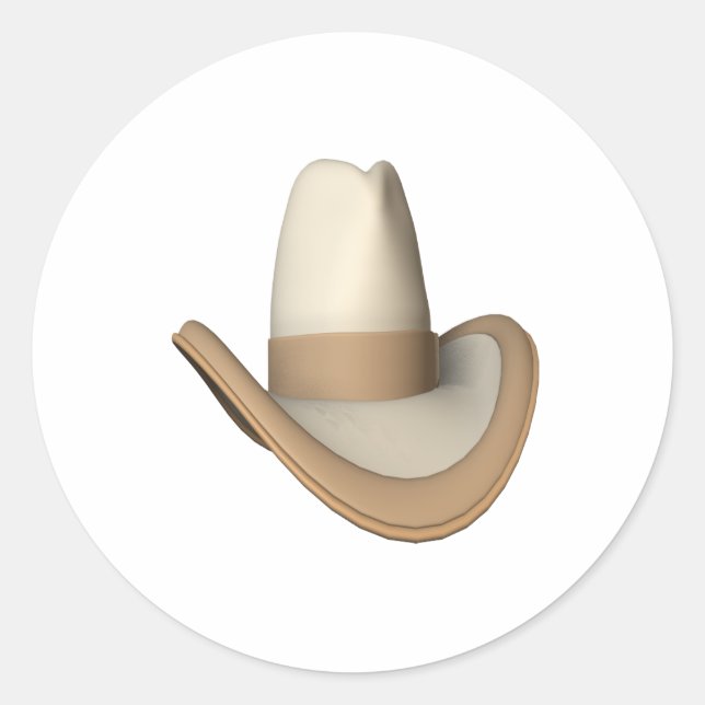 Cowboy Hat 2 Classic Round Sticker (Front)