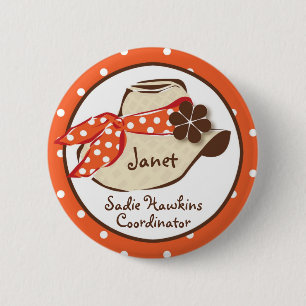 Cowboy Hat 6 Cm Round Badge