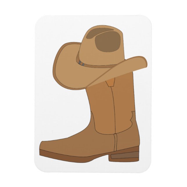 Cowboy Hat and Boot Magnet (Vertical)