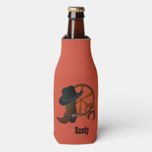 Cowboy Hat and Boots Personalised Bottle Cooler