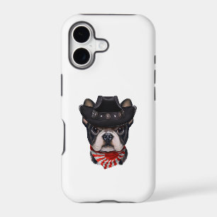 Cowboy Hat and Flag French Bulldog For Dog Lover