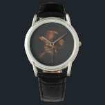 Cowboy Hat and Leather Boots Masculine Watch<br><div class="desc">A pair of black leather cowboy boots stand on the floor with a brown cowboy hat draped over the top.</div>