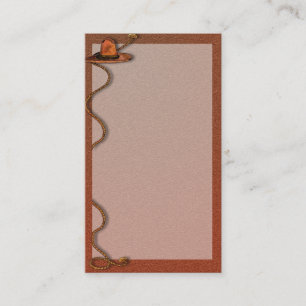 Cowboy Hat and Rope Customisable Business Card
