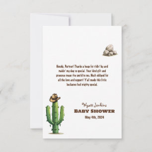 Cowboy Hat Baby Shower Thank You Card