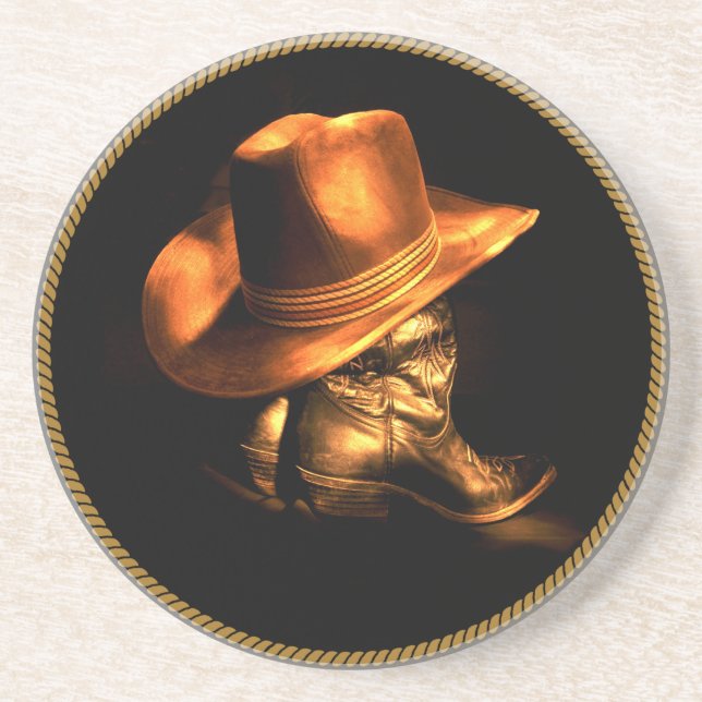 COWBOY HAT & BOOTS COASTER (Front)