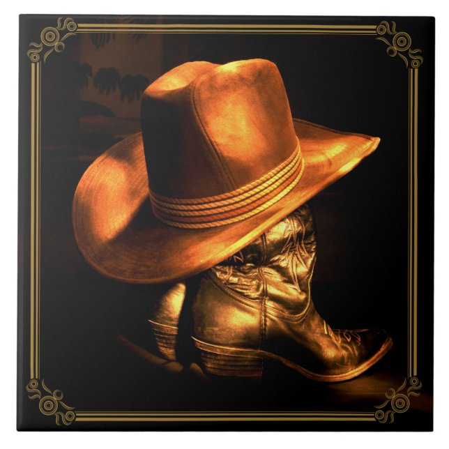 COWBOY HAT & BOOTS TILE (Front)