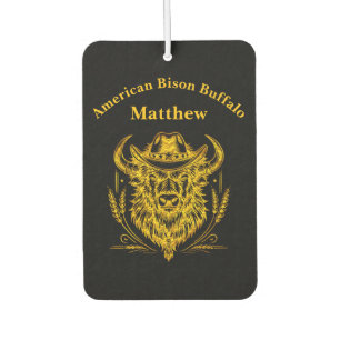Cowboy Hat Golden Buffalo Art Car Air Freshener