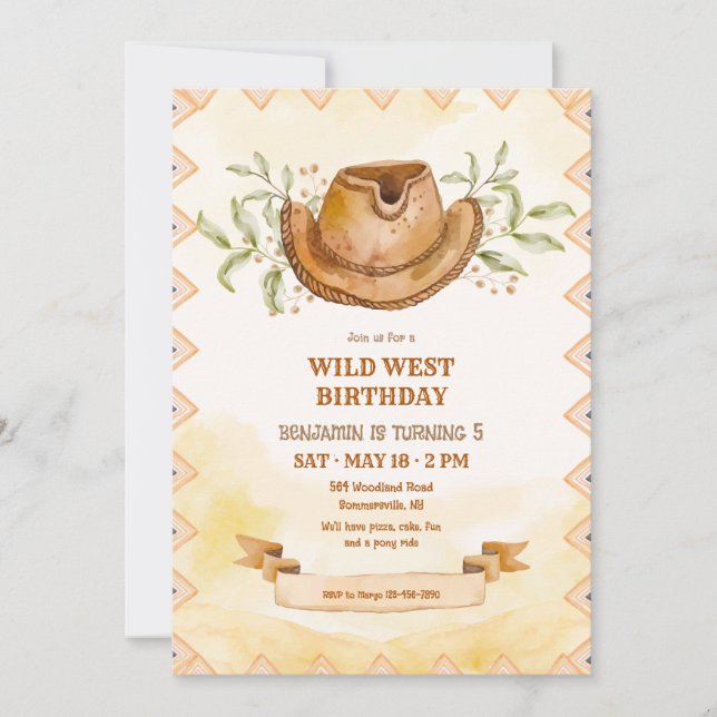 Cowboy Hat Invitation (Front)