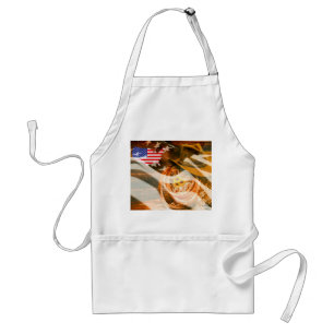Cowboy Hat Lasso American Flag Sunrays Standard Apron