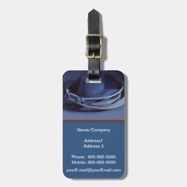 Cowboy Hat Luggage Tag (Front Vertical)