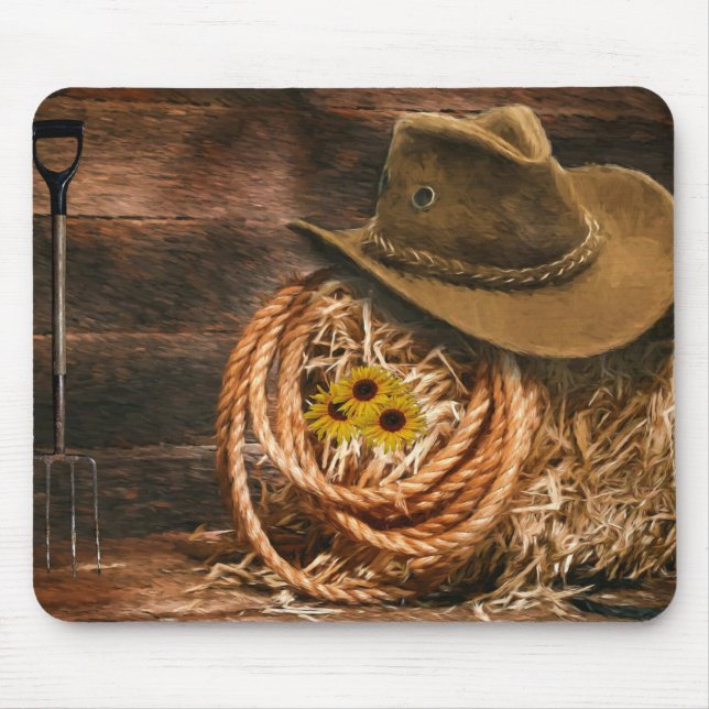 Cowboy Hat Mouse Mat (Front)
