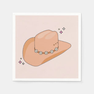 Cowboy Hat Neutral Beige Napkin