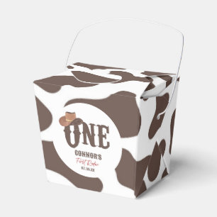 Cowboy Hat ONE First Rodeo 1st Birthday Party Favour Box