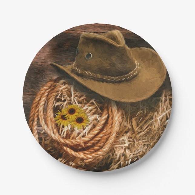 Cowboy Hat Paper Plate (Front)
