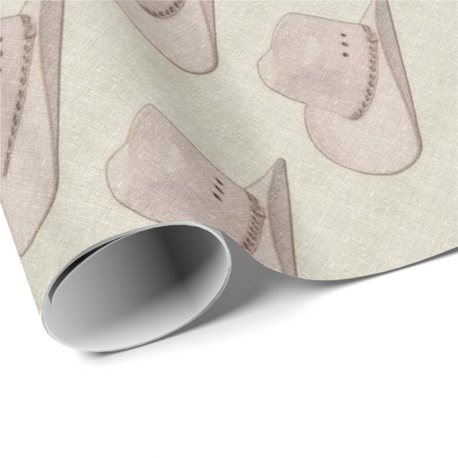 Cowboy Hat Print Wrapping Paper (Roll Corner)
