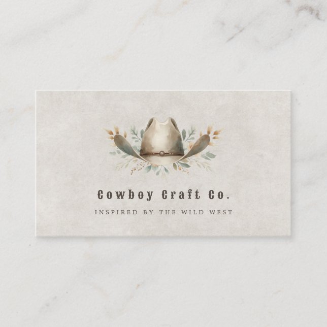 Cowboy hat western business card (Front)