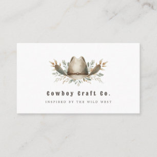 Cowboy hat western business card