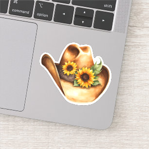 Cowboy Hat with Sunflowers