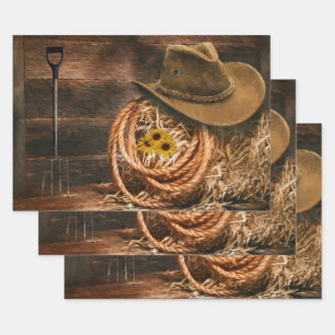 Cowboy Hat Wrapping Paper Sheet
