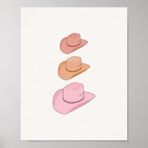 Cowboy Hats Poster