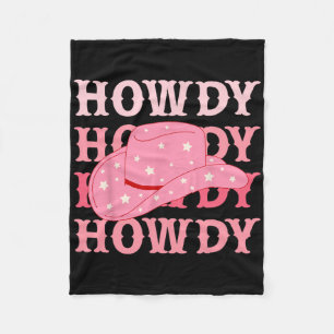 Cowboy Heart Western Howdy Valentine Fleece Blanket