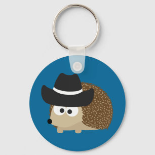 Cowboy Hedgehog Key Ring
