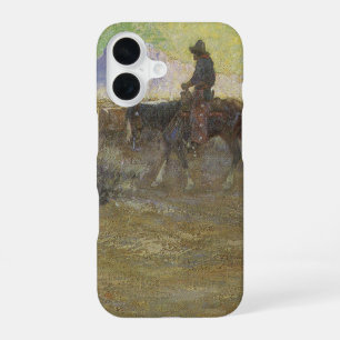 Cowboy Herding Cattle on the Range by Lon Megargee iPhone 16 Case