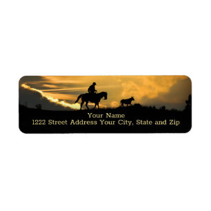 Cowboy Horse and Steer Country Western Return
